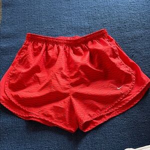 Nike Women's Bright red/black design Athletic Shorts